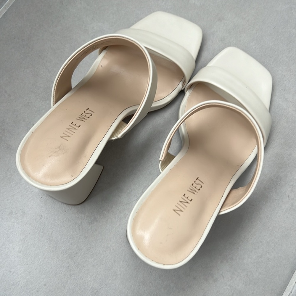 Nine West Block Heels Size: 6.5 Color: Off White … - image 2